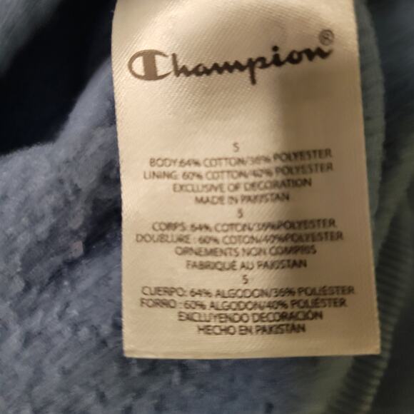 Champion size 5 boys 2 piece outfit pullover hoodie and jogger sweatpants blue - Picture 9 of 9